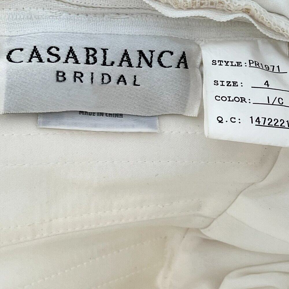 Casablanca Ivory Strapless Beaded Embroidered Bridal Gown Wedding Dress NWT - Picture 14 of 16